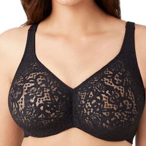 WACOAL HALO LACE 65547 NWT 34C BLACK BRA